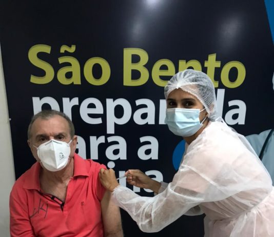 Secretaria de Saúde de São Bento começa aplicar a 2ª dose da vacina contra a Covid em Profissionais de Saúde