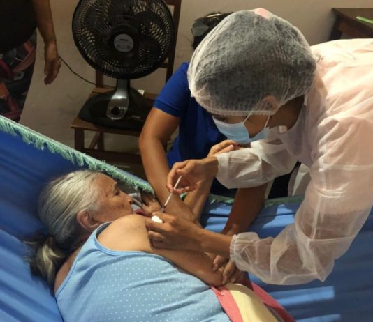 Idosa de 85 anos é a primeira imunizada contra Covid – 19 no município de São Bento