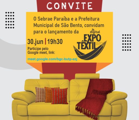 Prefeitura de São Bento e Sebrae convidam Empreendedores para o lançamento da 1ª Expo Têxtil Digital 2021