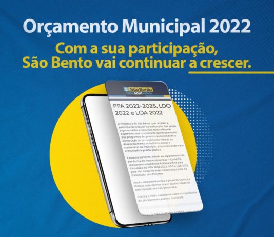 Prefeitura de São Bento disponibiliza ferramenta online para consulta pública sobre o orçamento municipal