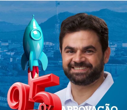 Prefeito de São Bento tem aprovação de 95 %, segundo pesquisa do Instituto Alfa
