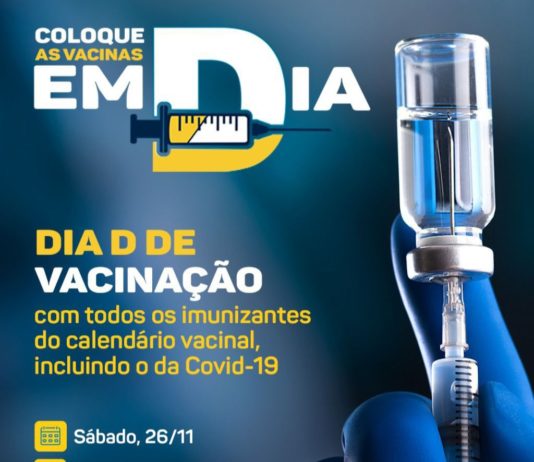 Prefeitura de São Bento vai promover mais um Dia D de Mutivacinação