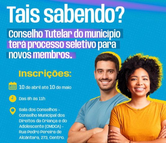 Prefeitura de São Bento publica edital com abertura de inscrições para o processo de escolha dos novos membros do Conselho Tutelar