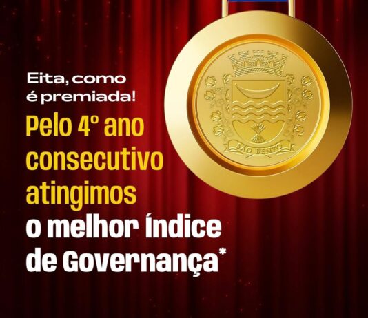 Número 1: São Bento atinge, pelo 4º ano consecutivo, Melhor Índice de Governança Municipal