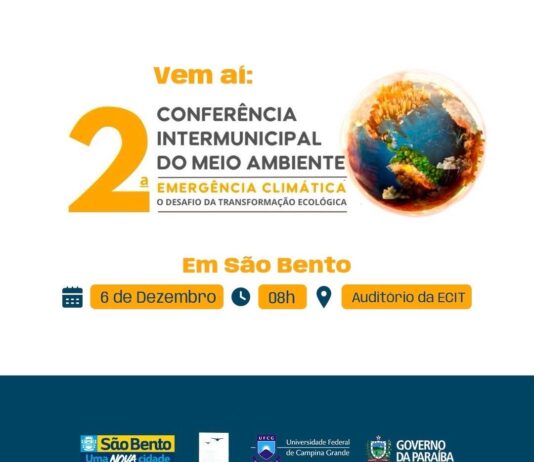 São Bento-PB será palco da 2ª Conferência Intermunicipal do Meio Ambiente do Sertão Paraibano