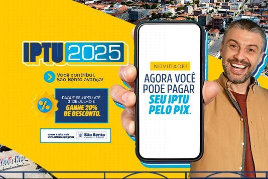 Prefeitura de São Bento lança Campanha para pagamento do IPTU 2025 com desconto de 20%