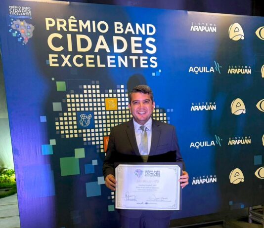 São Bento é reconhecida pela excelência em Infraestrutura e Mobilidade Urbana no Prêmio Band Cidades Excelentes 2025
