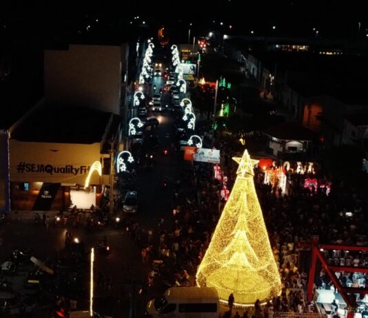 Prefeitura de São Bento realiza Acendimento das Luzes do Natal e entrega instrumentos musicais à Banda Marcial do município