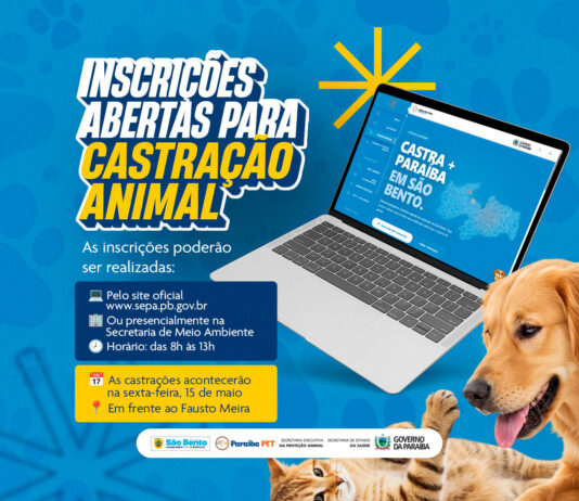Estão abertas as inscrições para o programa estadual de castração animal em São Bento