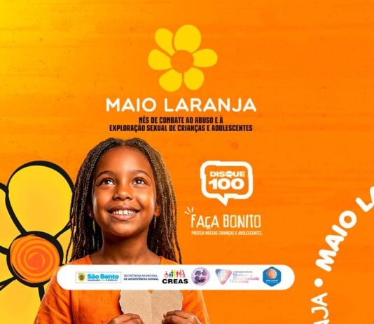 Prefeitura de São Bento divulga programação do Maio Laranja com ações de conscientização e proteção à infância