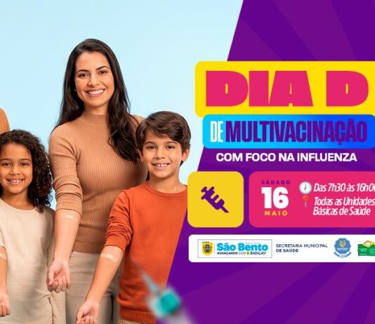 São Bento realiza Dia D de Multivacinação com foco na Influenza neste sábado (16)